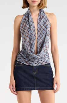 Aldana Plunge Halter Top