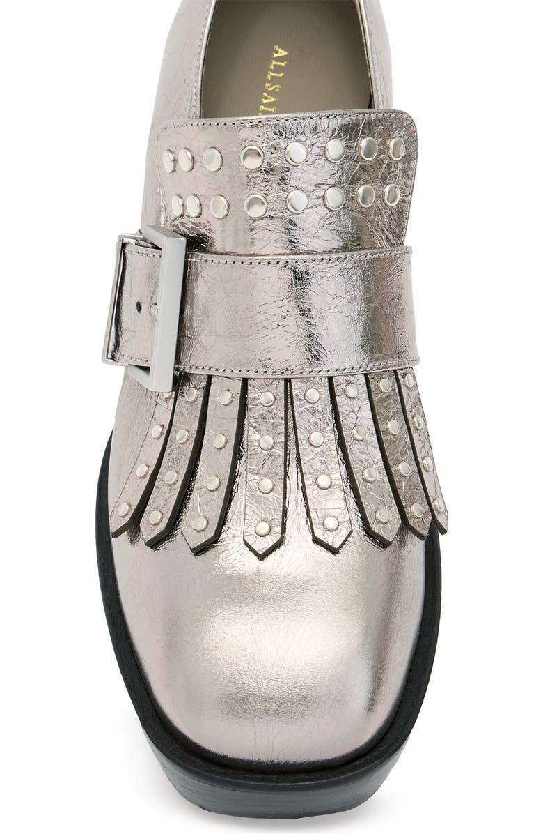 AllSaints Zia Stud Loafer, Alternate, color,