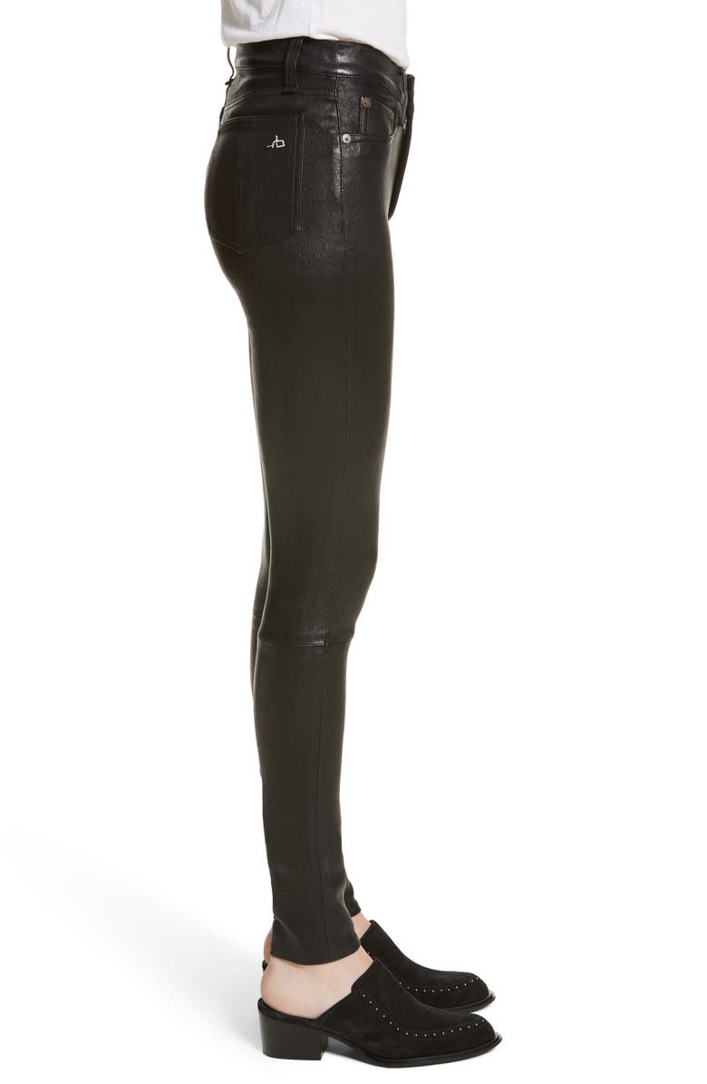 rag & bone /JEAN Lambskin Leather Pants, Alternate, color, 