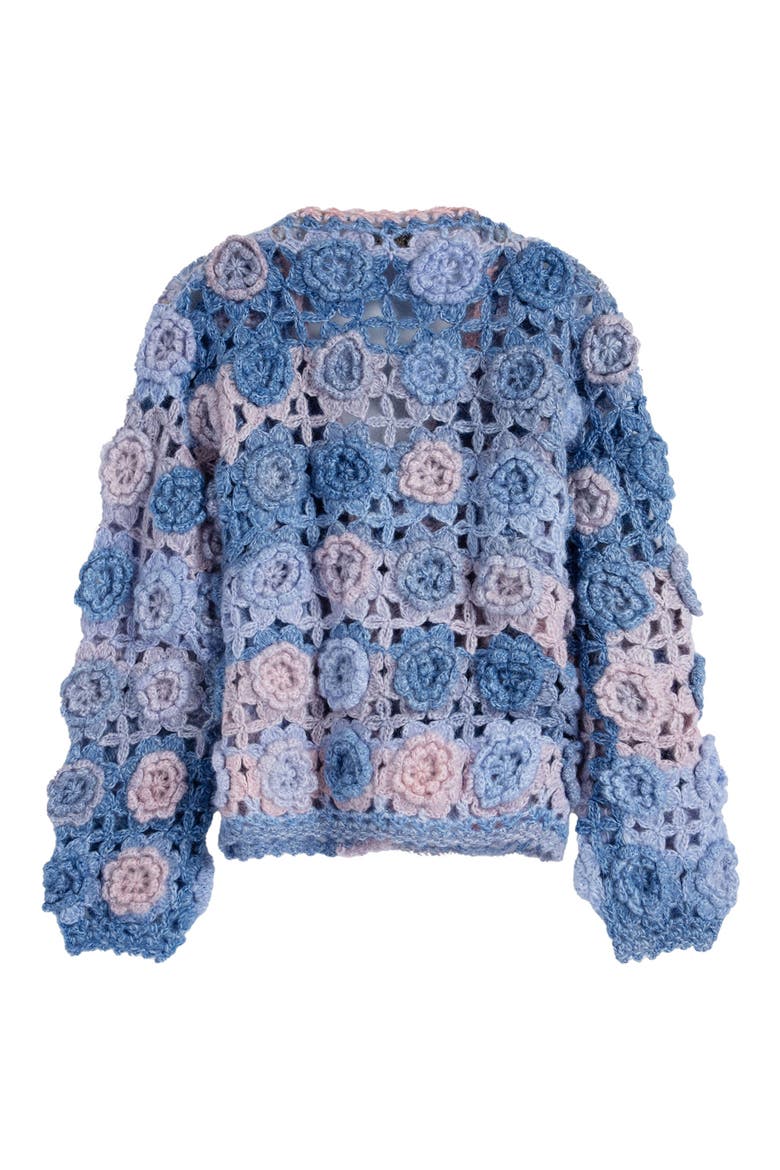 Crochet Blossom Cardigan, Alternate, color, LAVENDER
