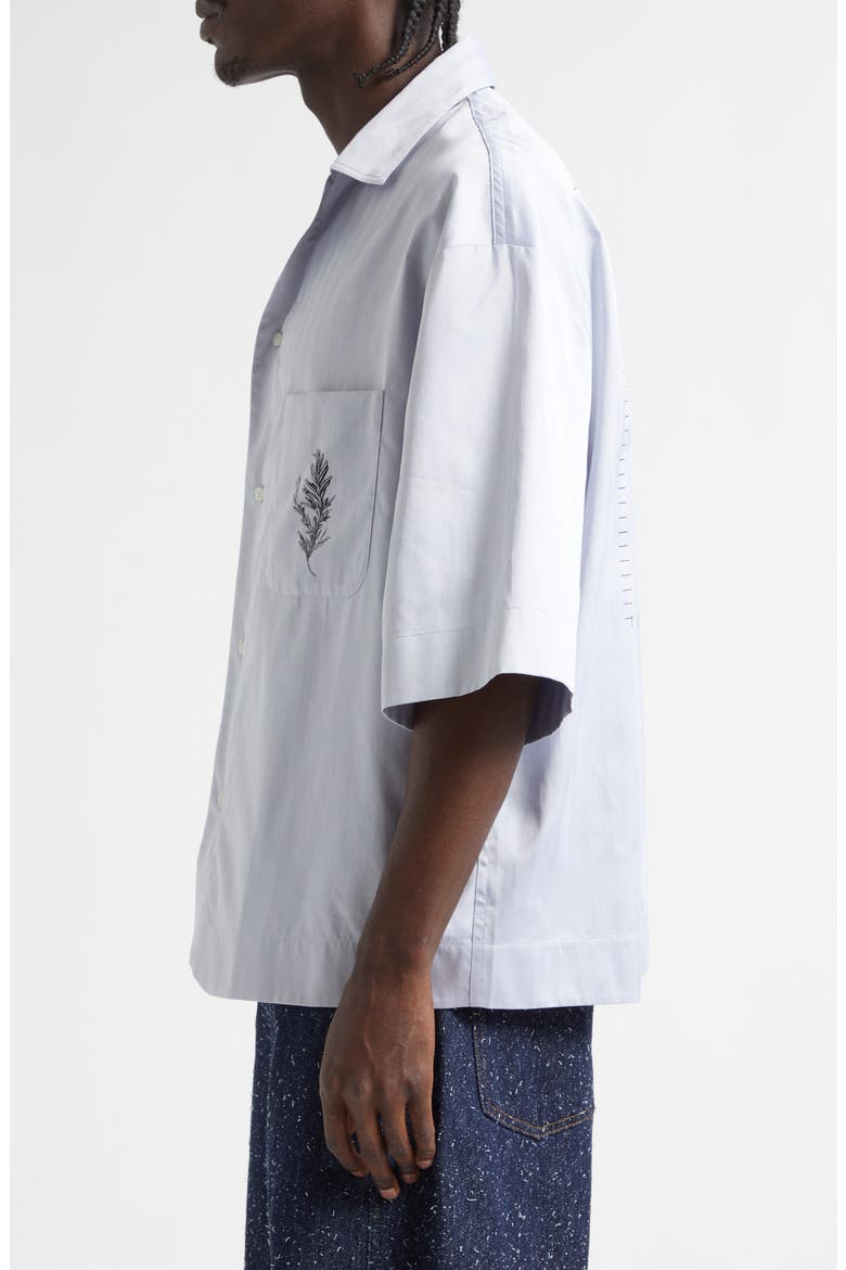 La Chemise Gardian Rosemary Graphic Camp Shirt, Alternate, color, ROSEMARY LIGHT BLUE