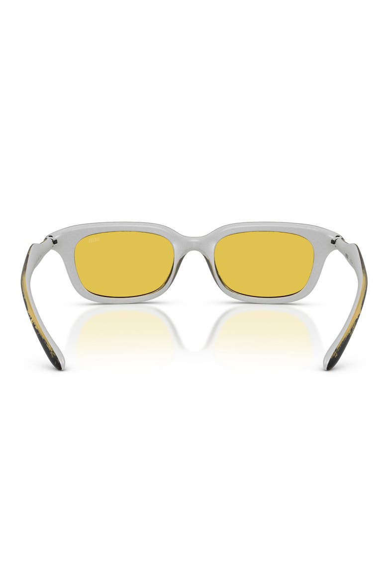 DL3013U 50mm Mirrored Square Sunglasses, Alternate, color, YELLOW BARRELING METALLIC
