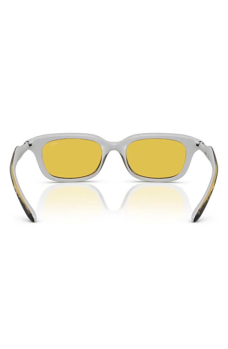 DIESEL<sup
®</sup
 DL3013U 50mm Mirrored Square Sunglasses, Alternate, color, Yellow Barreling Metallic