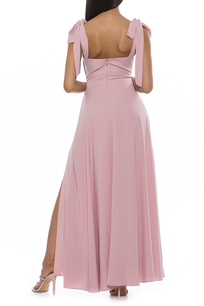 Arya Sweetheart Tie Strap Maxi Dress, Alternate, color, BLUSH