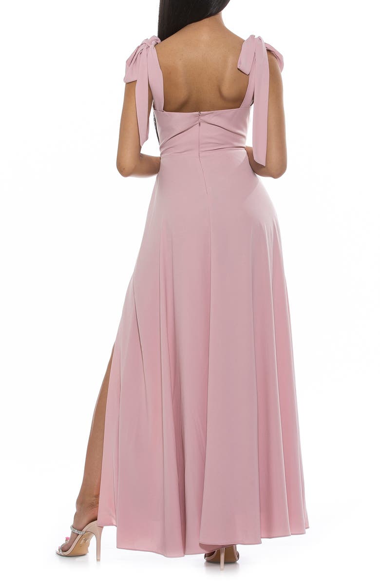 Alexia Admor Arya Sweetheart Tie Strap Maxi Dress, Alternate, color, Blush