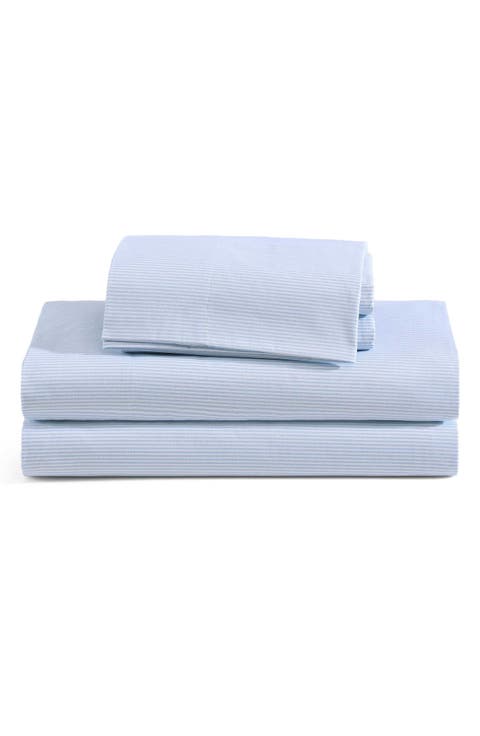 Ithaca Stripe Cotton Percale Sheet Set
