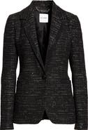 ST. JOHN Cannes Stud Trim Tweed Jacket