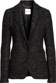 ST. JOHN Cannes Stud Trim Tweed Jacket