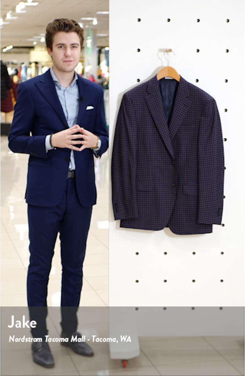 Classic Fit Check Wool Sport Coat, sales video thumbnail