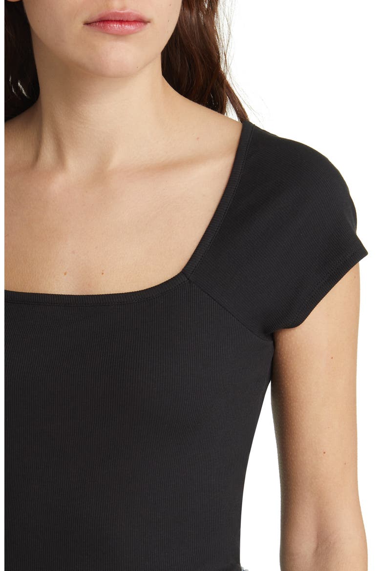 Brightside Square Neck T-Shirt, Alternate, color, TRUE BLACK