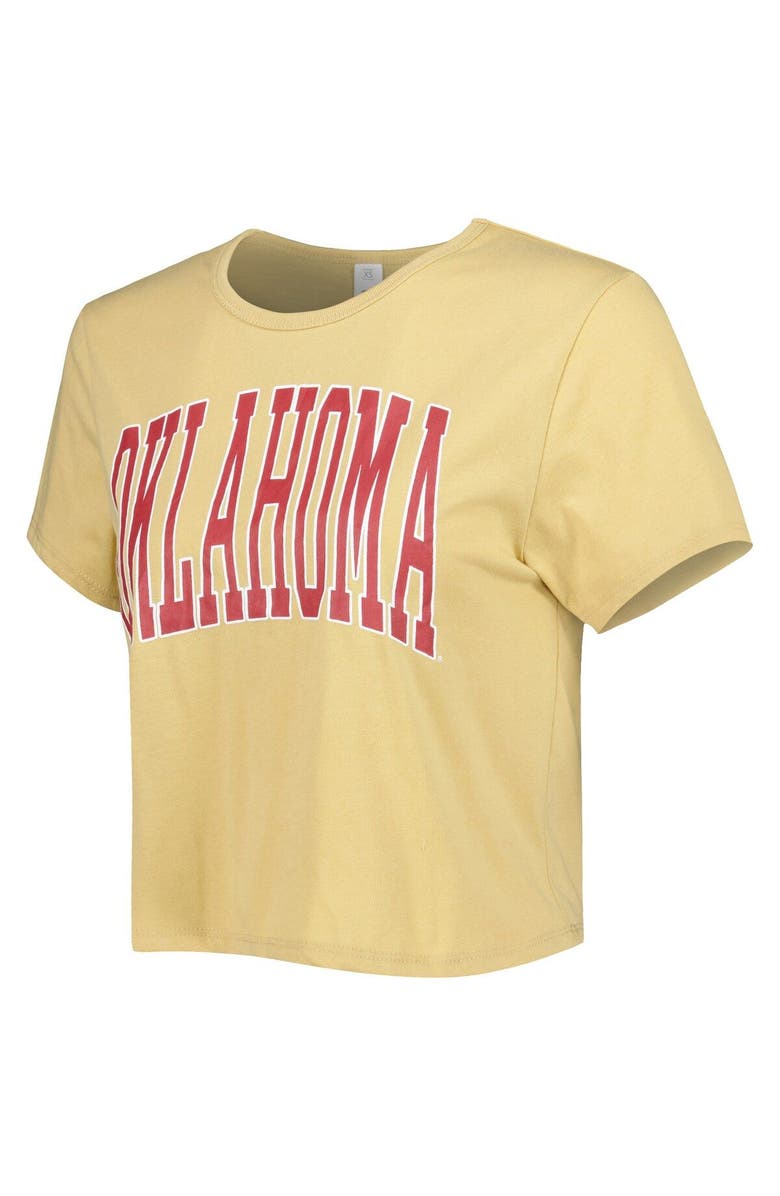 ZOOZATZ Women's ZooZatz Yellow Oklahoma Sooners Core Fashion Cropped T-Shirt, Alternate, color,
