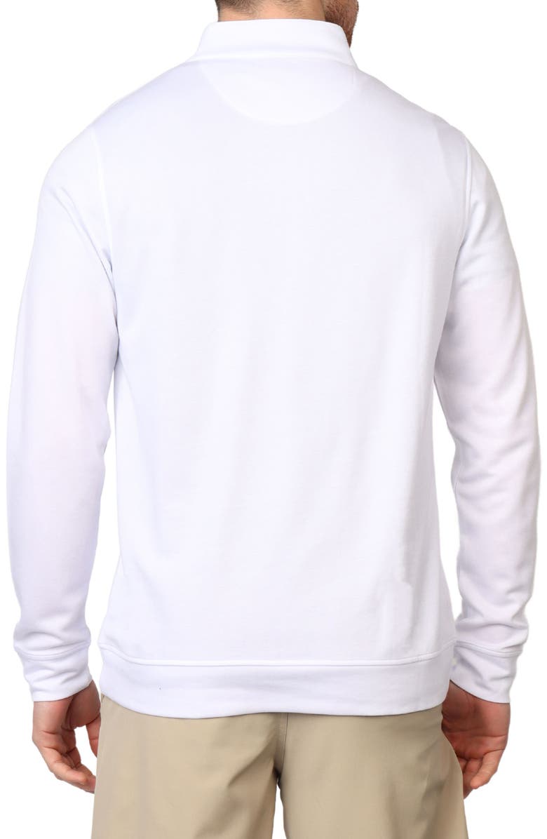 TailorByrd Modal Blend Quarter Zip Polo, Alternate, color, Dove White