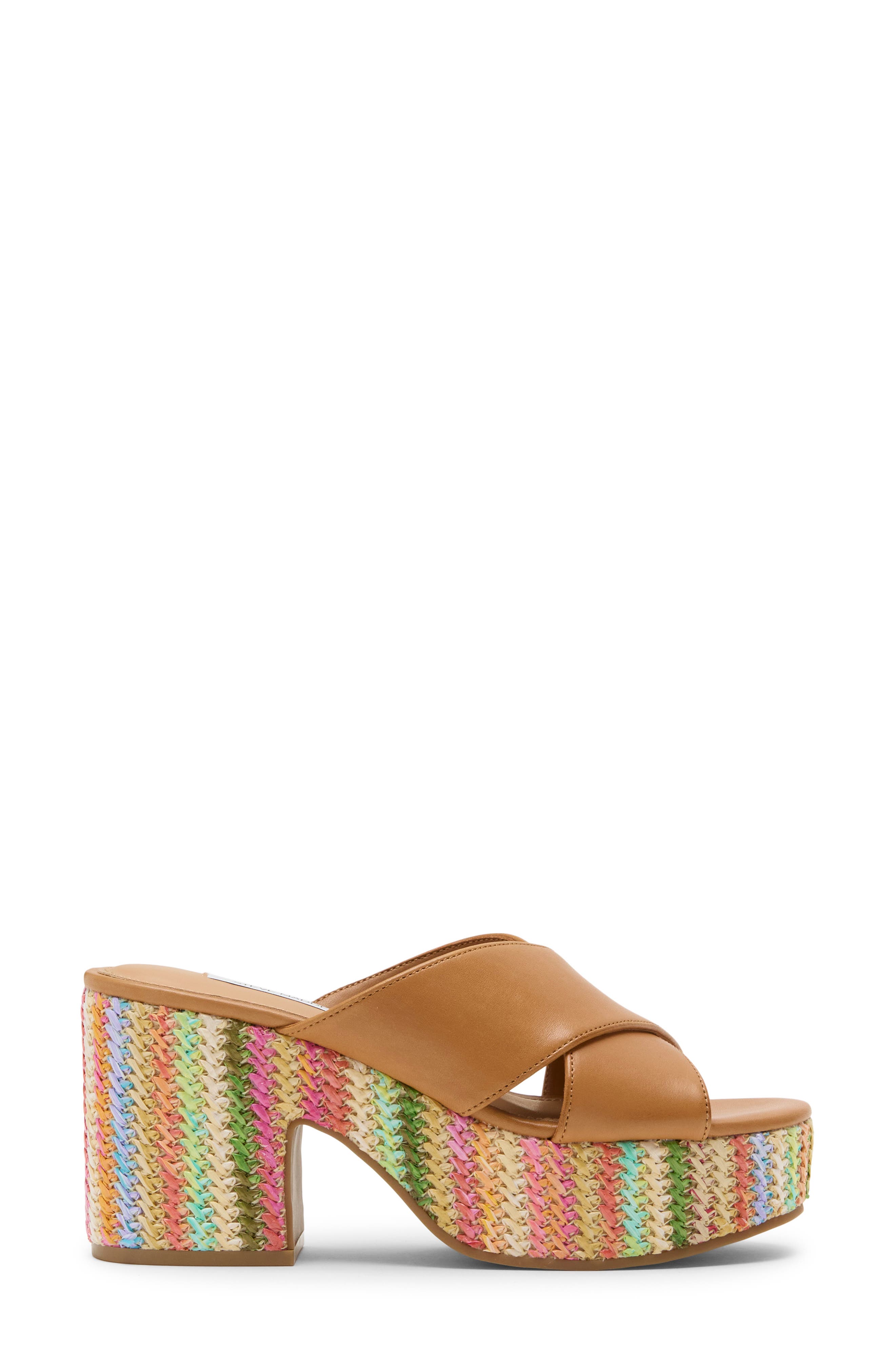 Truthful Raffia Platform Sandal, Alternate, color, BRIGHT MULTI