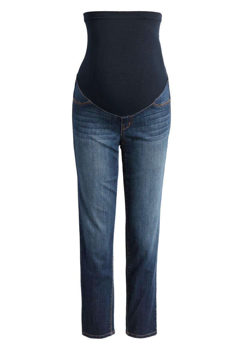 Over the Bump Slim Straight Leg Maternity Jeans, Alternate, color, JENYA