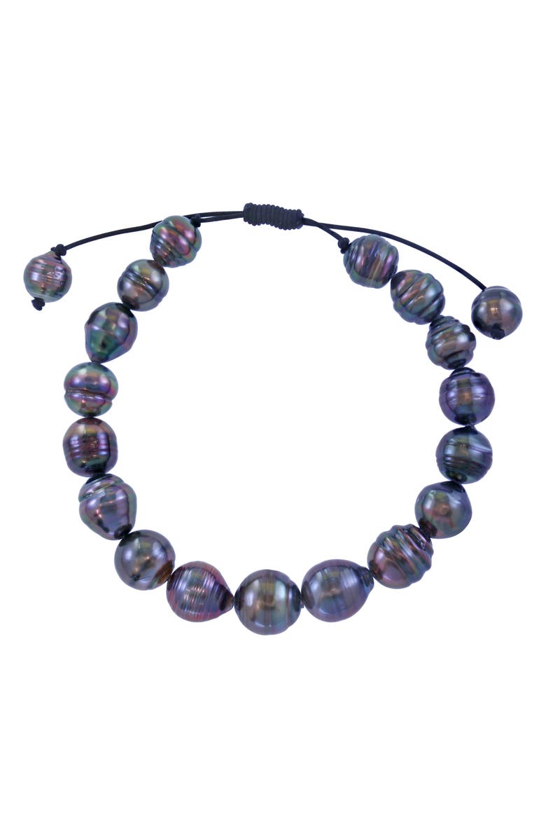 EFFY Black 8mm Tahitian Pearl Bracelet, Main, color, 