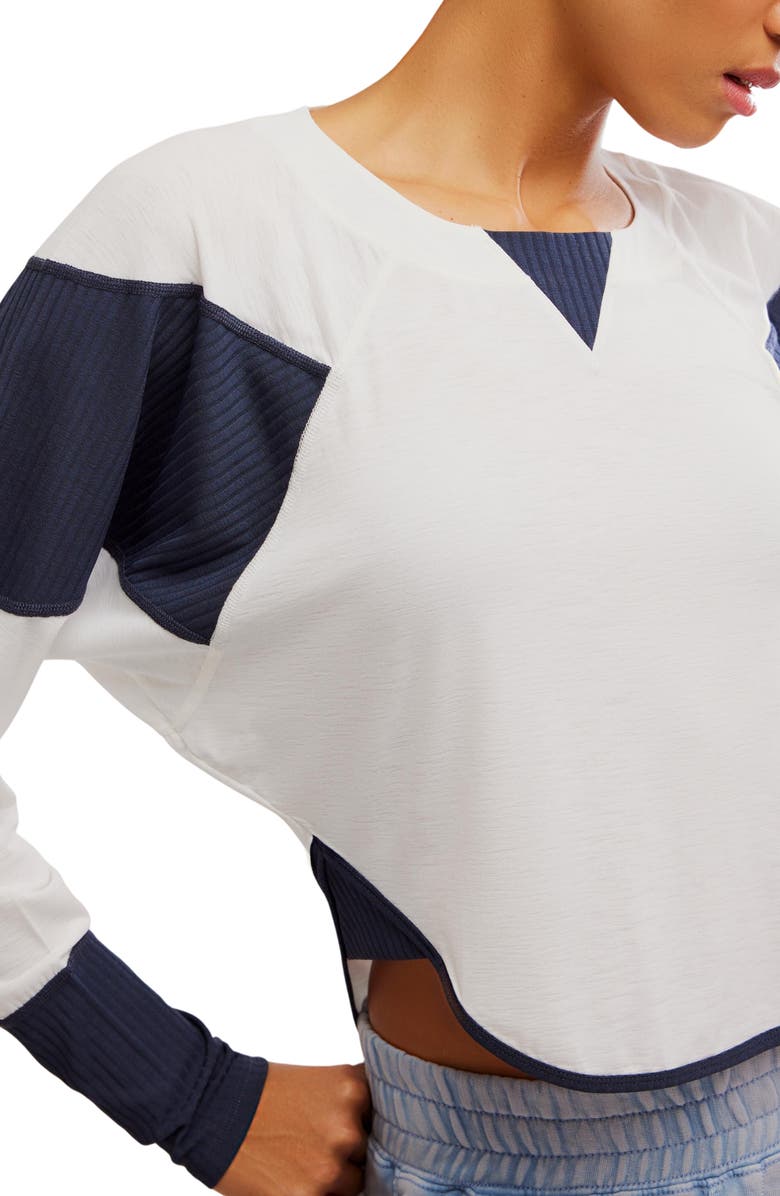 Free People Spotlight Colorblock Long Sleeve Top, Alternate, color,