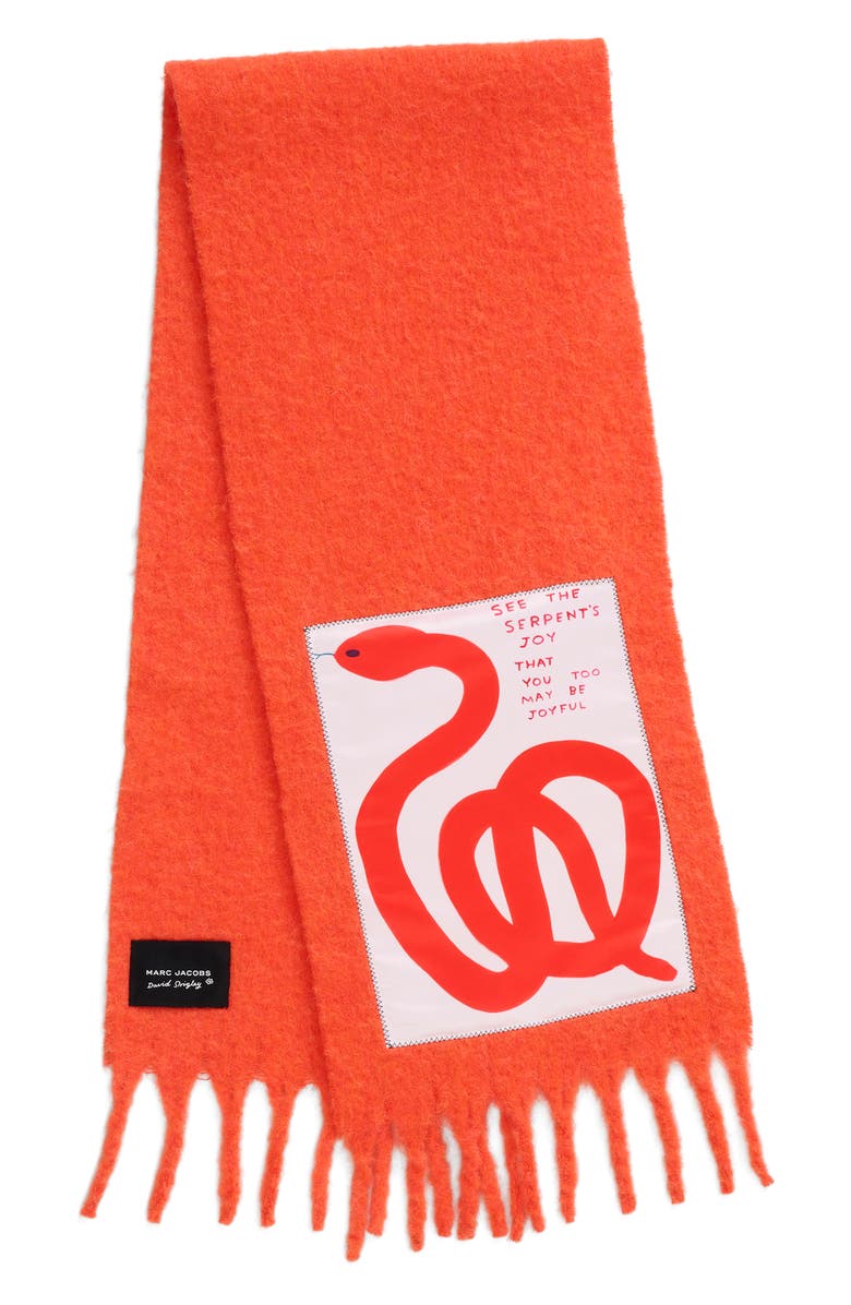 Marc Jacobs Snake Appliqué Scarf, Alternate, color,