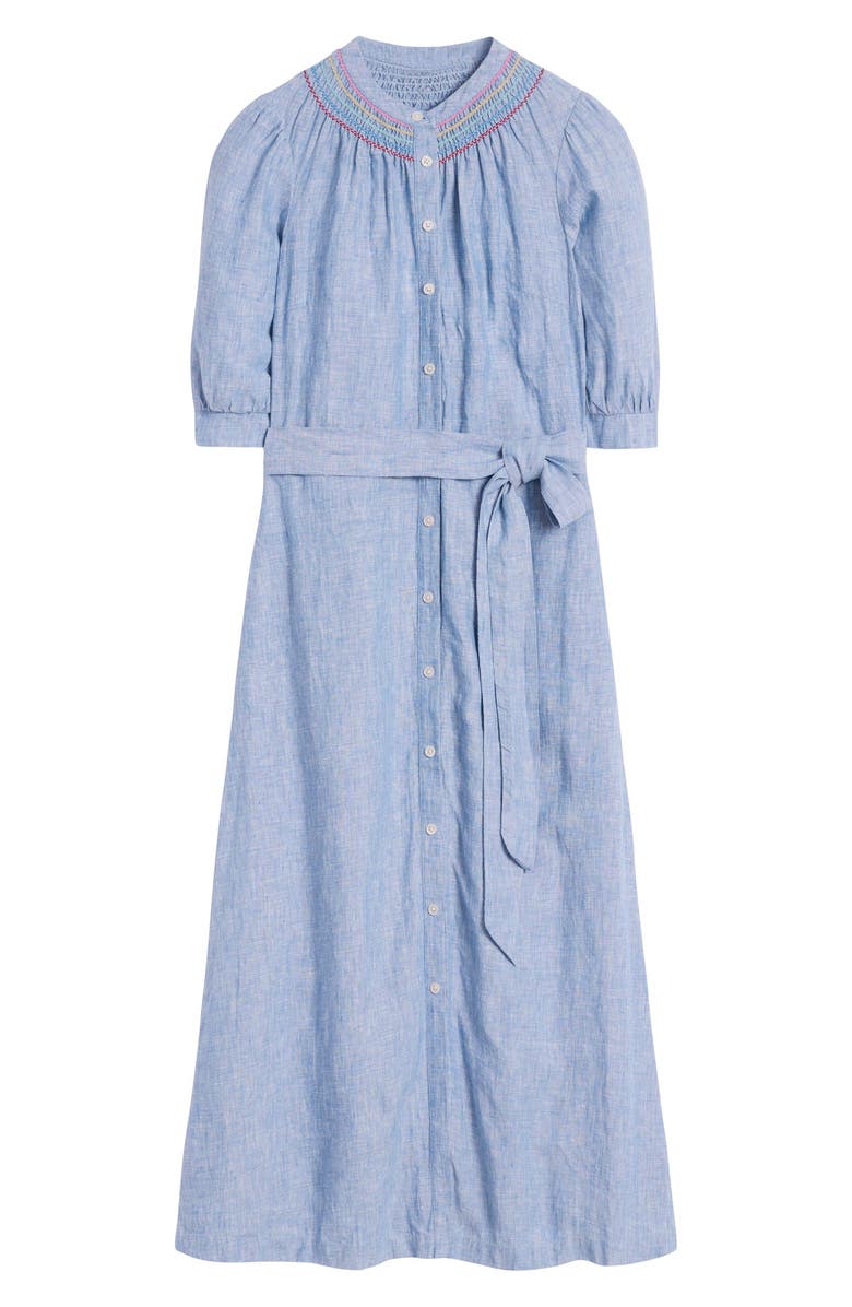 Boden Ada Cotton Shirtdress, Alternate, color, Grey Blue Chambray