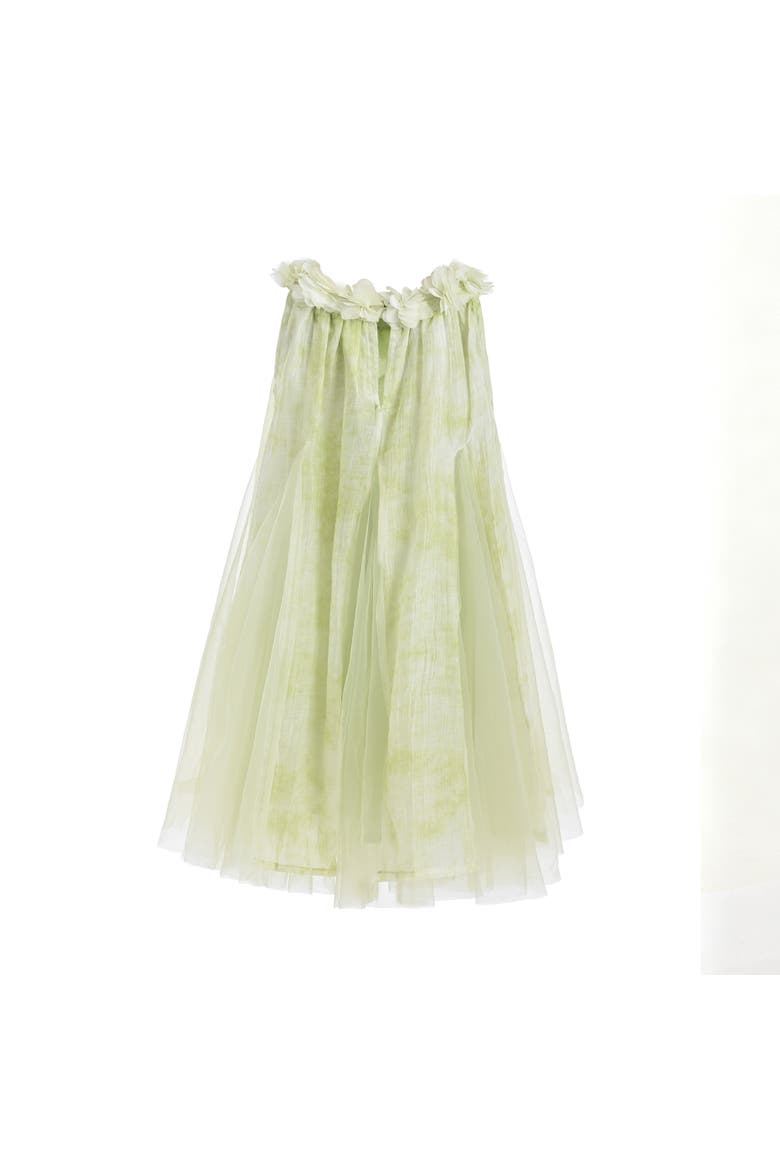 Solavie Floral Layered Dress, Alternate, color, Green