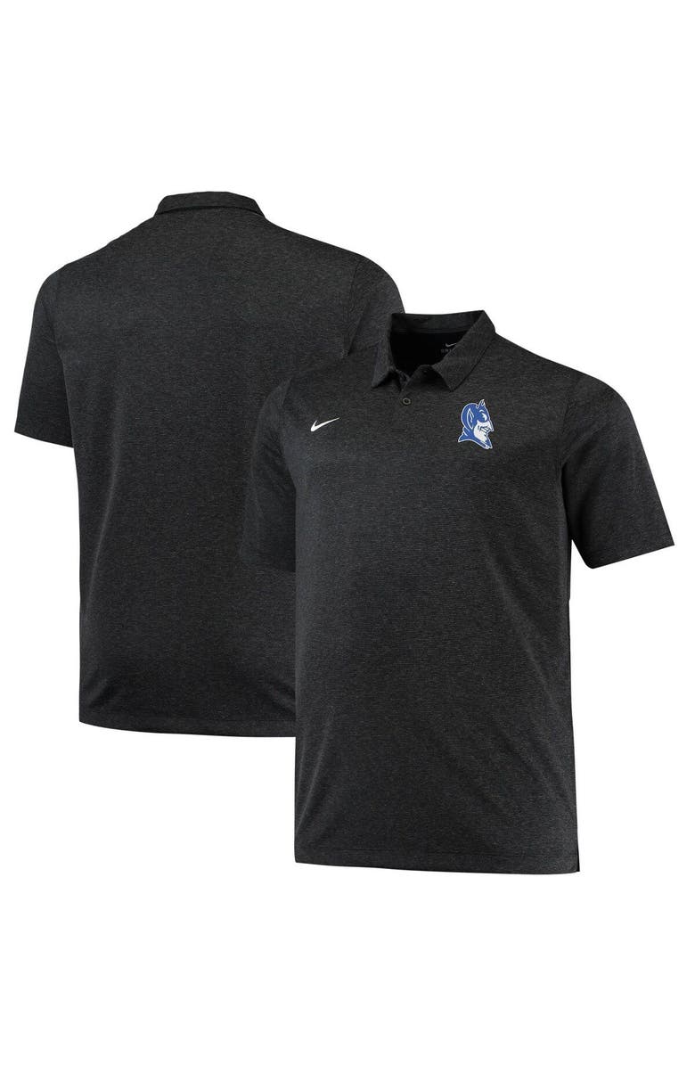 Nike Men's Nike Heathered Black Duke Blue Devils Big & Tall Performance Polo, Main, color, 