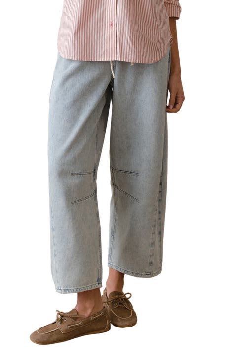Ella Barrel Leg Drawstring Jeans