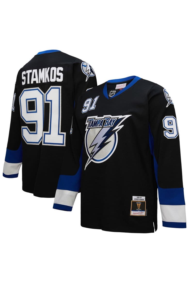 Men's Mitchell & Ness Steven Stamkos Black Tampa Bay Lightning 2008-09 Power Play Jersey, Alternate, color, Black