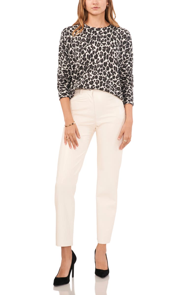 Vince Camuto Animal Print Sweater, Alternate, color,