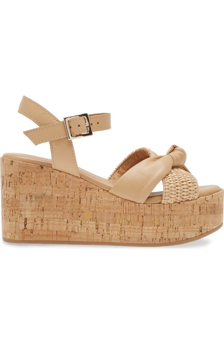 Cordani Jaylin Platform Wedge Sandal, Alternate, color, Natural