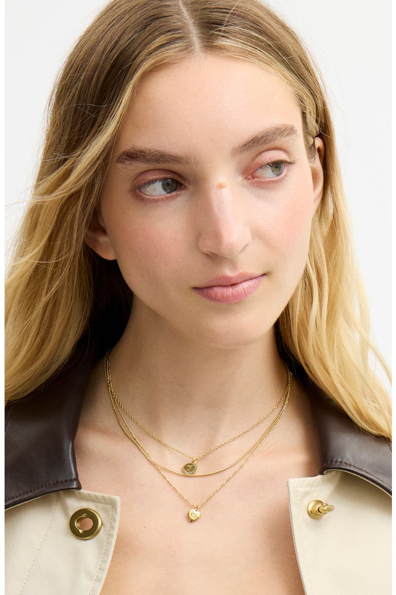 Heritage Charms Spinning Coin Pendant Necklace, Alternate, color, GOLD