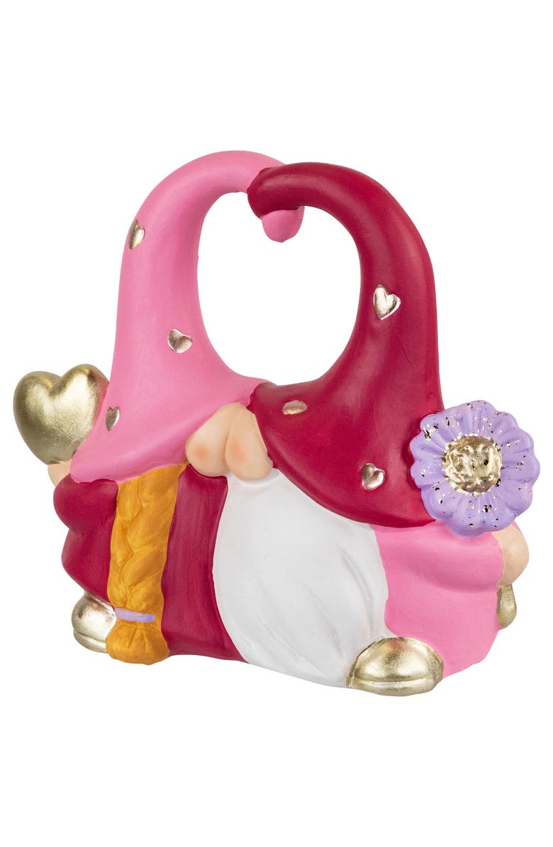 Northlight Kissing Gnomes Valentine's Day Decoration - 8", Alternate, color, Red