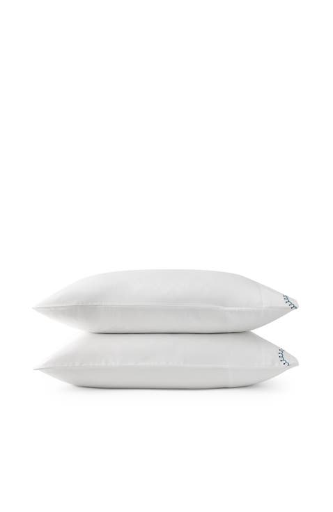 Lucerne Scallop Luxury Cotton Sateen Embroidered Pillowcase Pairs