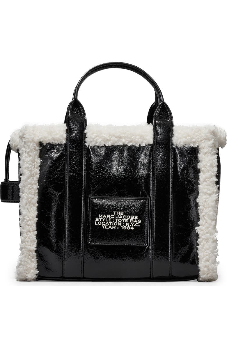 Marc Jacobs The Medium Traveler Faux Shearling Trim Tote, Alternate, color,