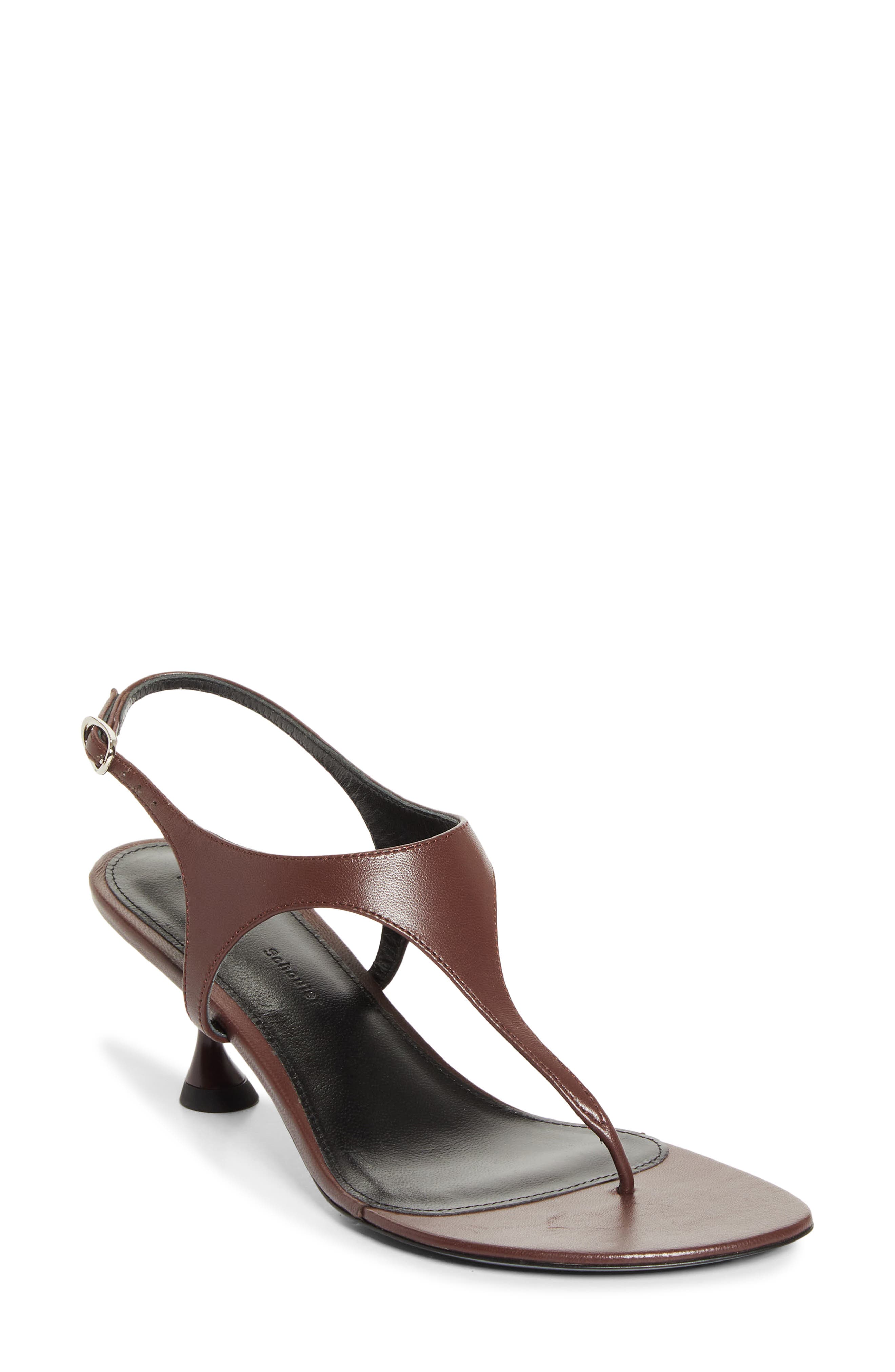 Proenza Schouler Tee Sandal, Main, color, Chocolate
