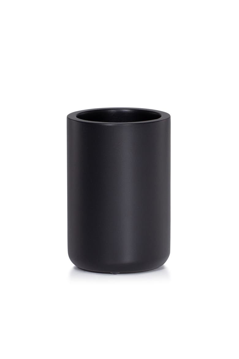 Domus Black Matte Brush Holder, Main, color, BLACK