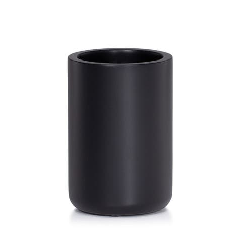 Domus Black Matte Brush Holder