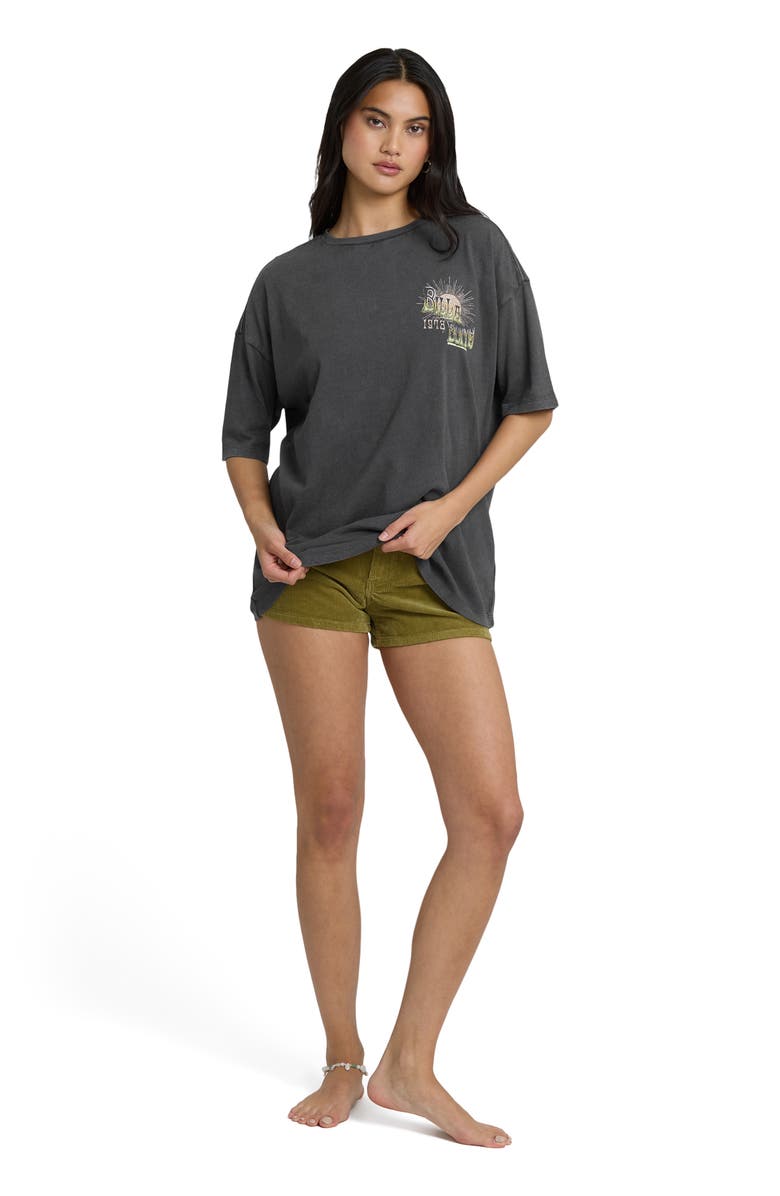 Billabong Sun Chasing Oversize Cotton Graphic T-Shirt, Alternate, color, Off Black
