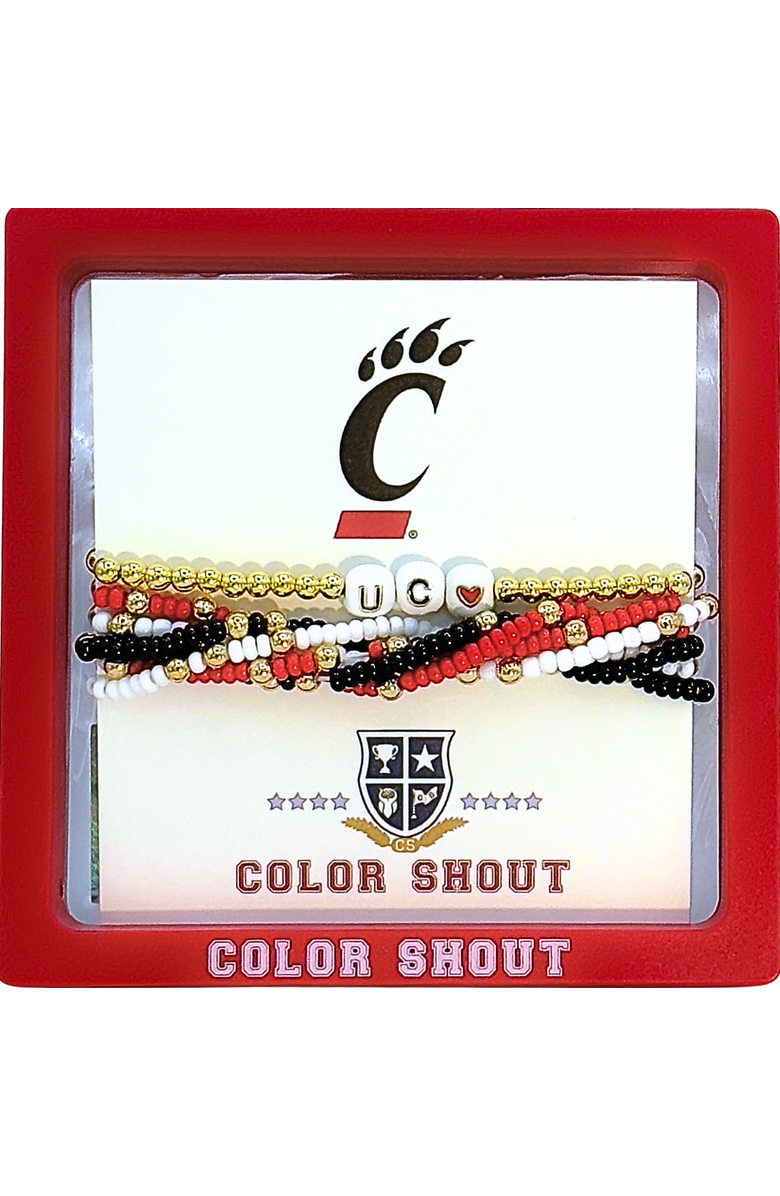 Color Shout Cincinatti Lucky 7 Bracelet Set, Alternate, color, Yellow Gold