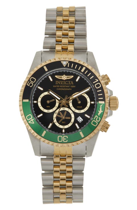 Pro Diver Bracelet Strap Chronograph Watch, 43mm