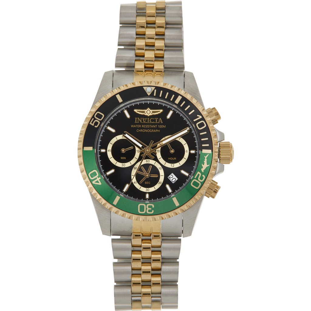 Invicta Pro Diver Bracelet Strap Chronograph Watch, 43mm In Gold
