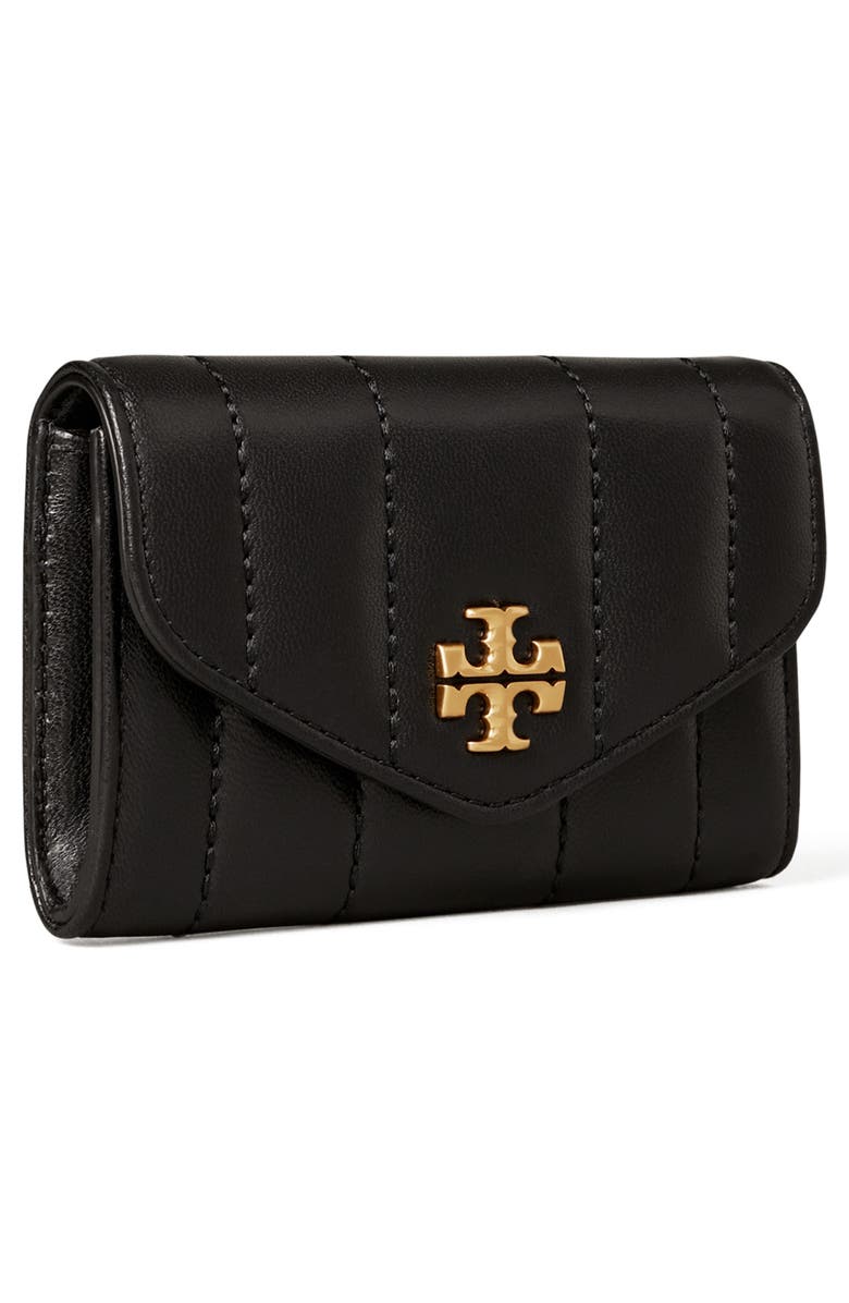 Tory Burch Kira Flap Leather Card Case, Alternate, color,