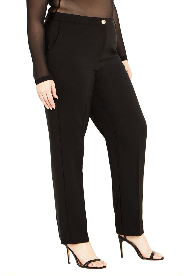 Kara Straight Leg Pants, Alternate, color, BLACK