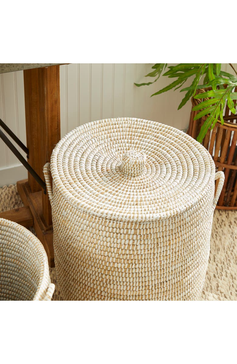 Napa Home & Garden Rivergrass Hamper Baskets With Lids Set of 2, Alternate, color,