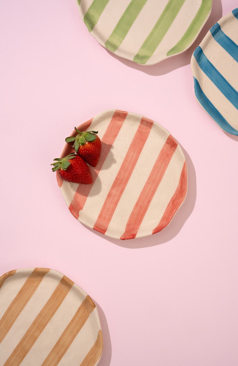 Casa Amarosa Stripe Plate, Alternate, color, Brown