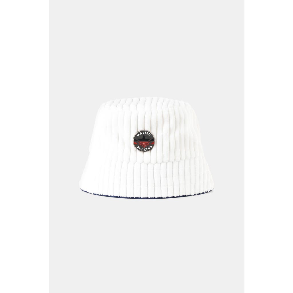 Malibu Ski Club Pistebasher Bucket Hat In White