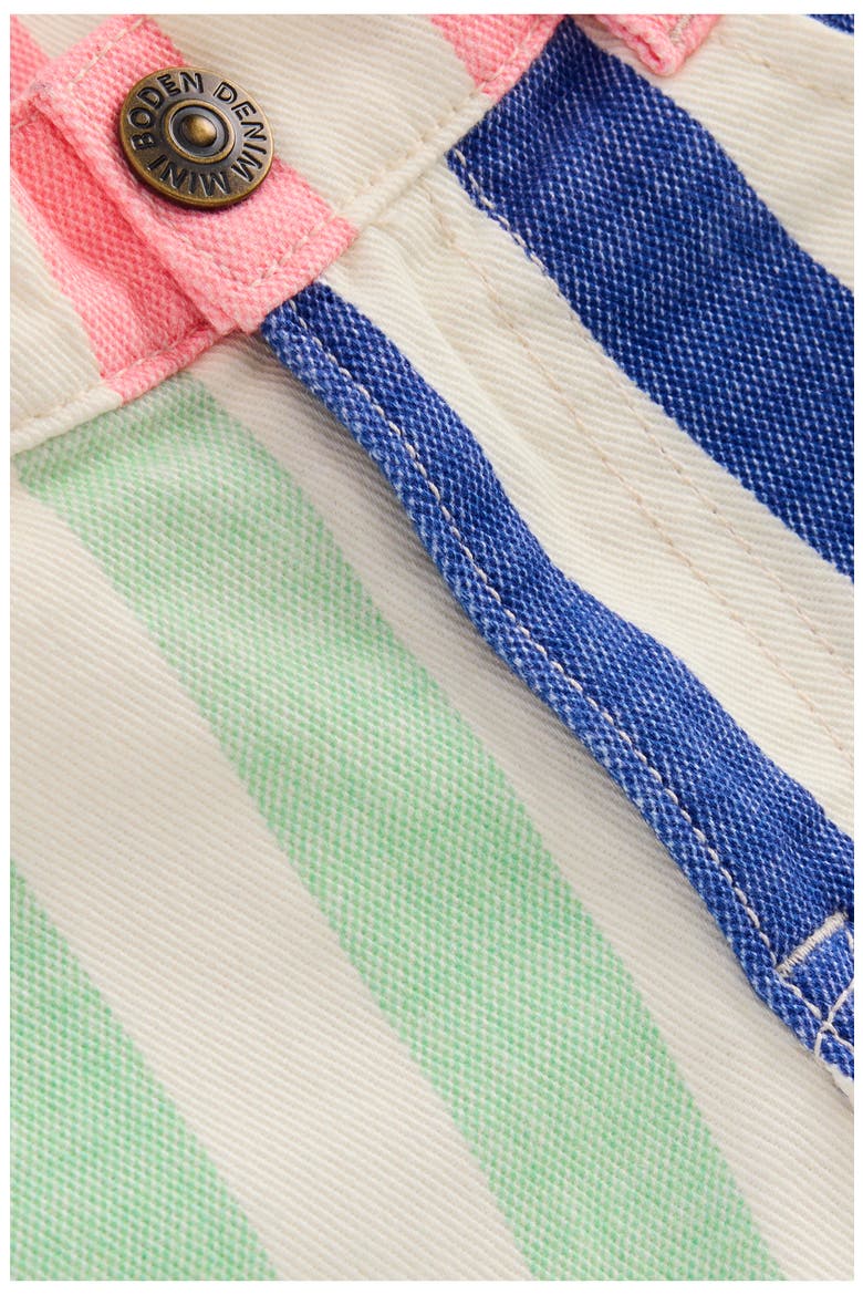 Kids' Stripe Denim Shorts, Alternate, color, MULTI HOTCH POTCH STRIPE