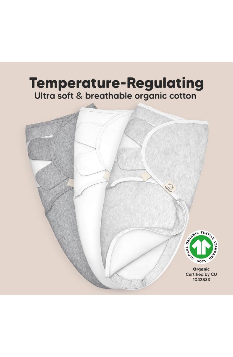 KeaBabies 3-Pack Soothe Zippy Swaddle Wrap, Alternate, color, Cloud