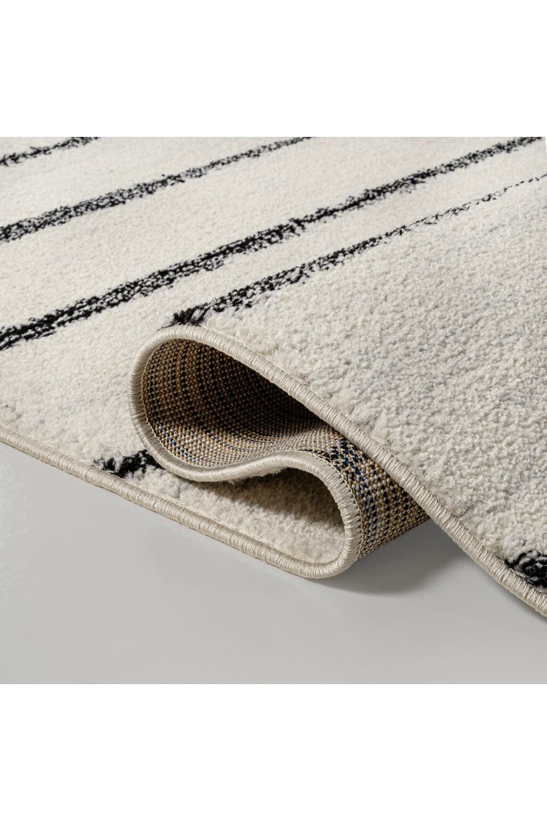 Williamsburg Minimalist Stripe Area Rug, Alternate, color, Cream/Black