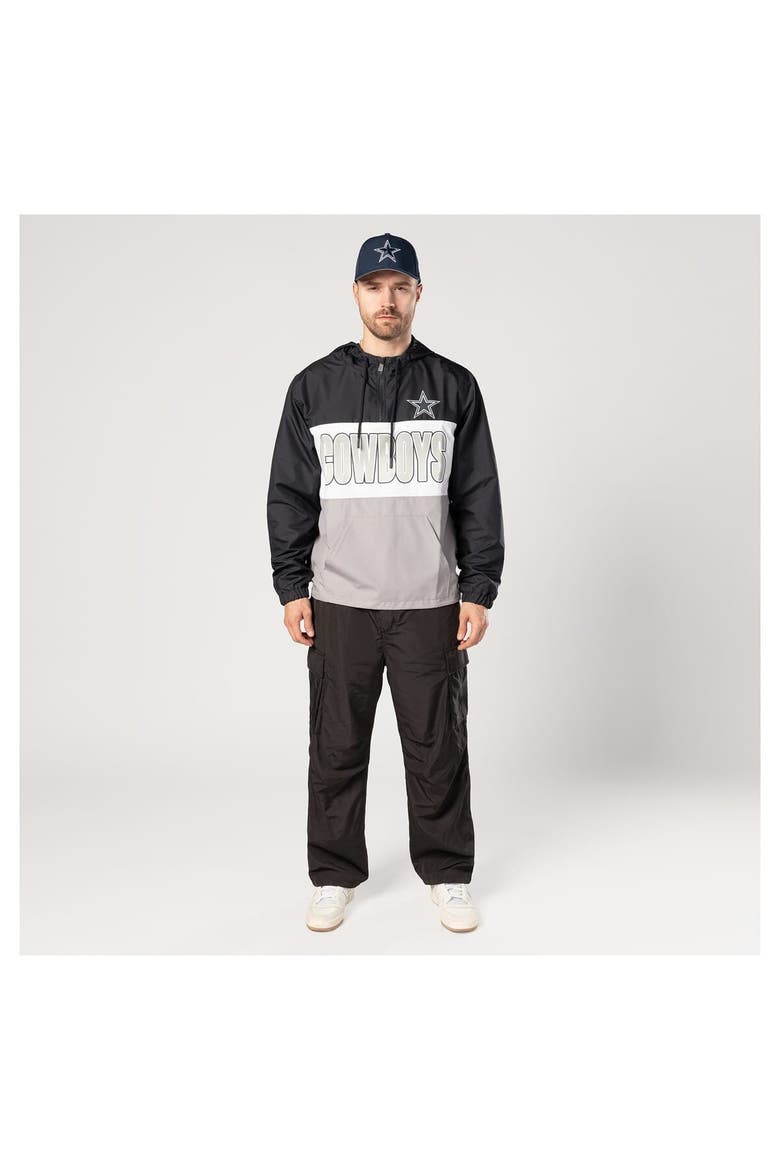 Men's New Era Navy Dallas Cowboys Ripstop Quarter-Zip Hooded Windbreaker, Alternate, color, Navy