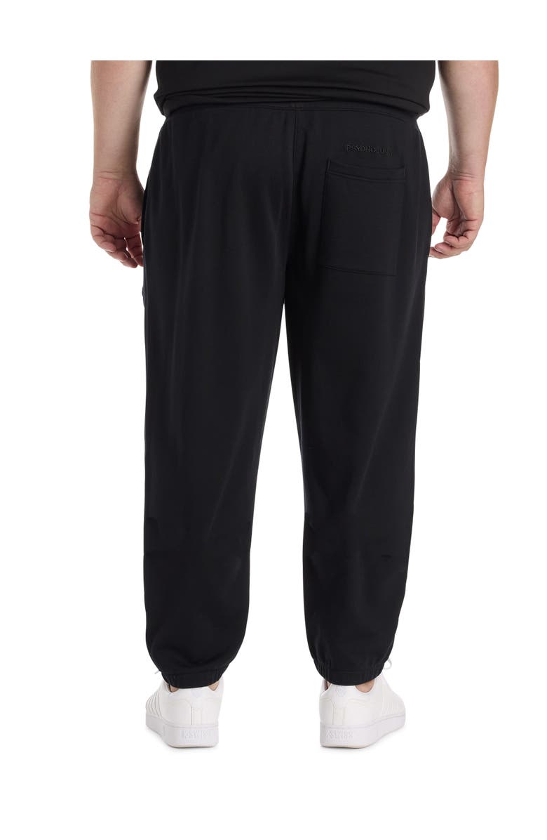 Psycho Bunny Big & Tall Sayer Embroidered Sweatpants, Alternate, color, Black