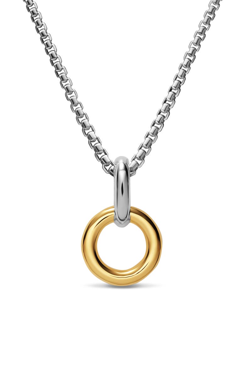 David Yurman Amulet Holder in Sterling Silver with 14K Yellow Gold, 20.3mm, Alternate, color, Silver